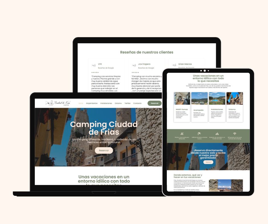 diseño web camping