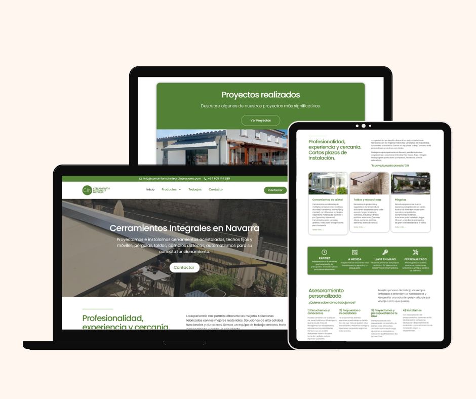 diseño web empresa cerramientos