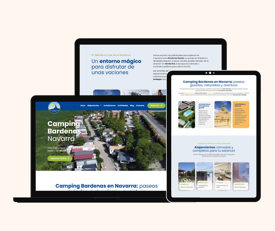 diseño web camping