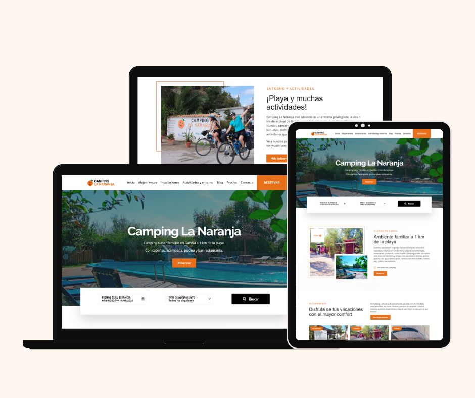diseño web camping navarra