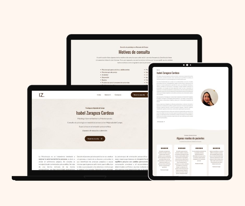 diseñadora web psicologo